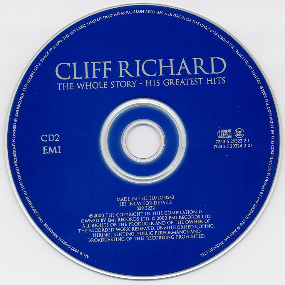 Cliff Richard  The Whole Story  His Greatest Hits : CD2